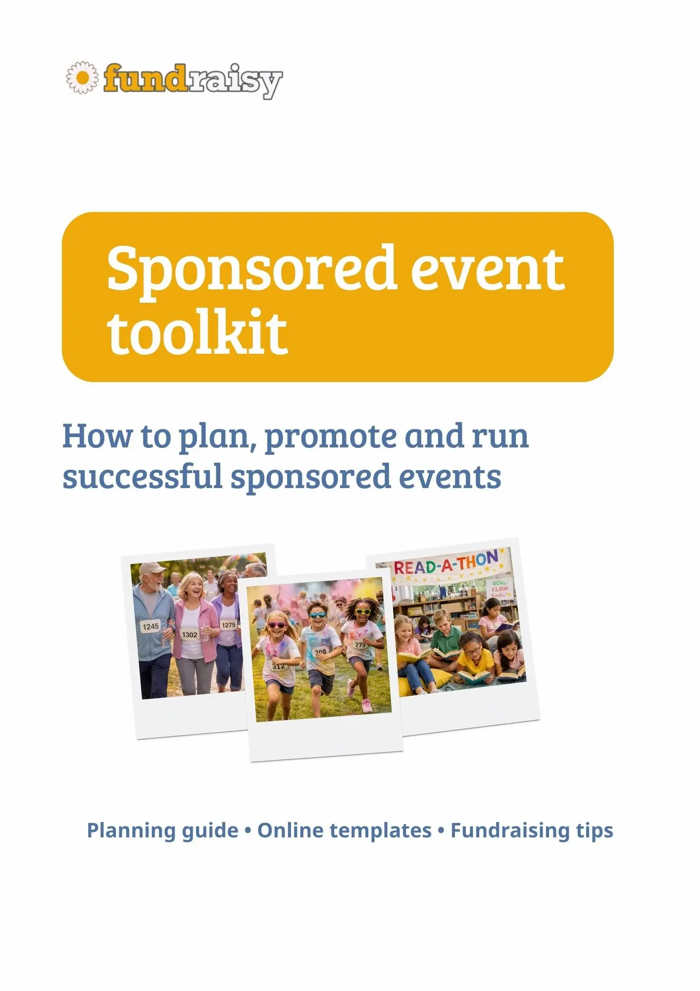 Cover of the Fundraisy Sponsored Event Toolkit